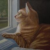 cat portrait, cat painting